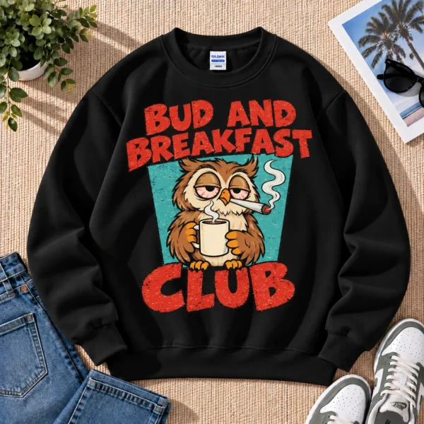 Bud and Breakfast Club Sweatshirt LIsting MKP Webp Bud And BreakFast Club Unisex Sweatshirt